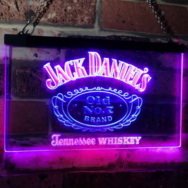 Jack Daniel's Old No. 7 Tennessee Dual LED Neon Light Sign